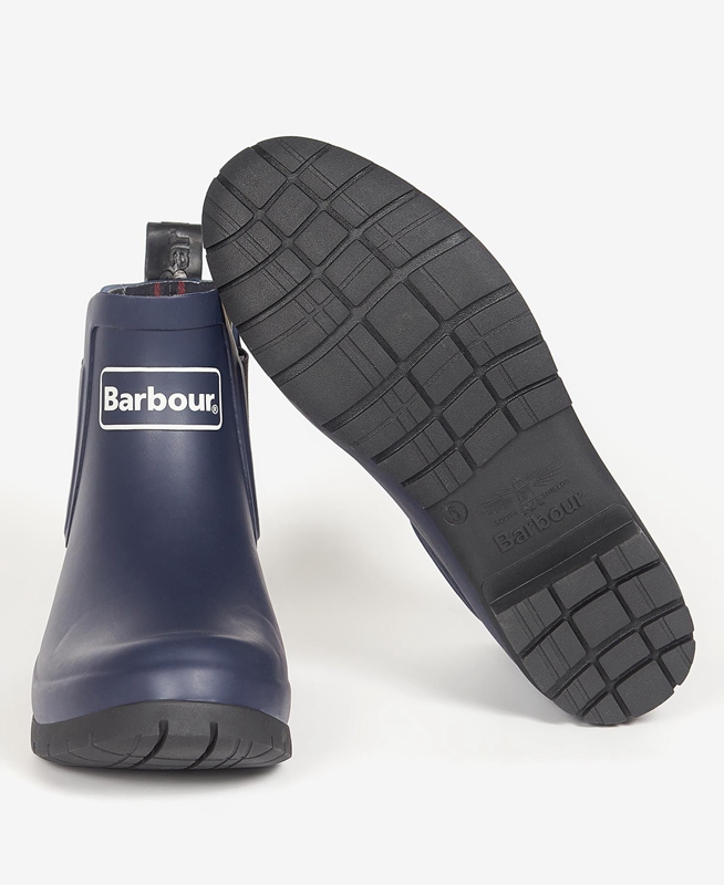 Barbour Kingham Stiefel Damen Navy | SBPUHJ-605