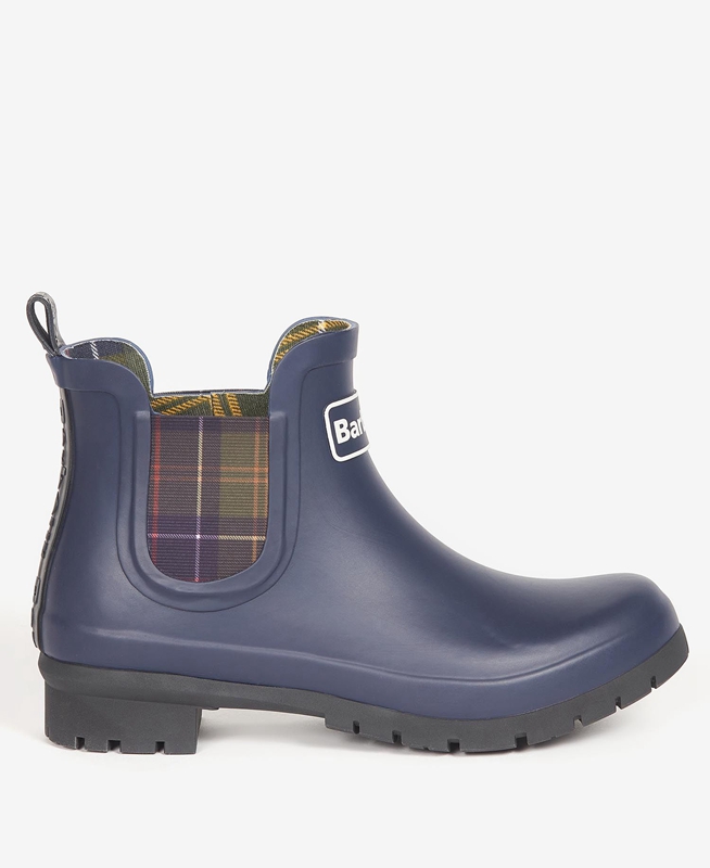 Barbour Kingham Stiefel Damen Navy | SBPUHJ-605