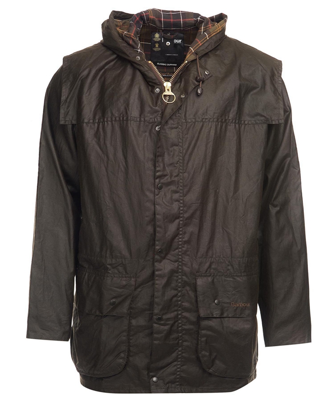 Barbour Klassische Durham® Gewachste Jacke Herren Olivgrün | ZKEHLU-167