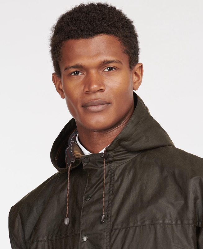 Barbour Klassische Durham® Gewachste Jacke Herren Olivgrün | ZKEHLU-167