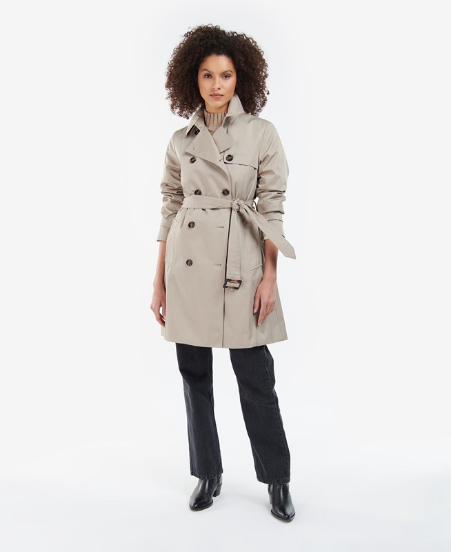 Barbour Kurzes Greta Showerproof Freizeitjacken Damen Grau | VQXLAS-935