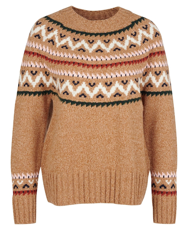 Barbour Langford Knit Pullover Damen Beige | EFWOSI-598