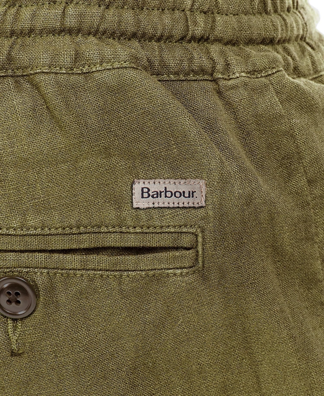 Barbour Linen Baumwoll Mix Hose Herren Grün | VBZEKP-327