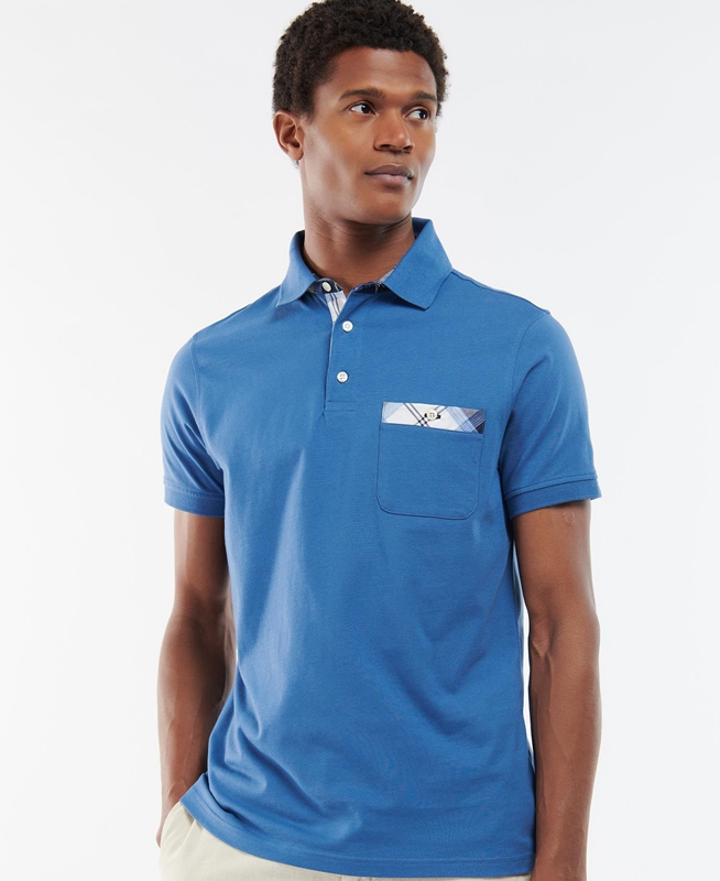 Barbour Lirst Polo shirts Herren Blau | FSTMJE-795