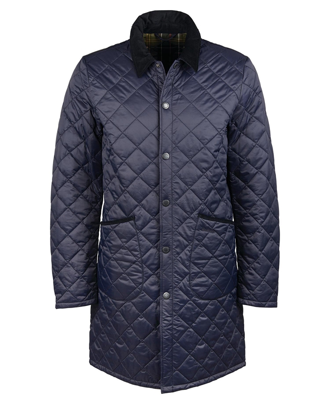 Barbour Long Liddesdale Steppjacke Herren Navy | BQKVTI-453