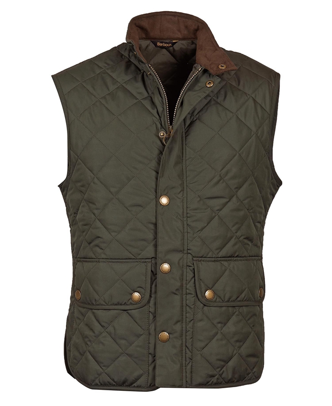 Barbour Lowerdale Weste Herren Olivgrün | PJUNKI-354