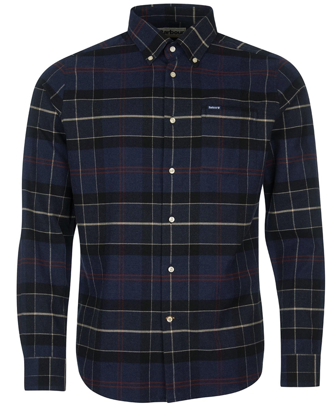 Barbour Lutsleigh Hemd Herren Navy | GQXMAT-931