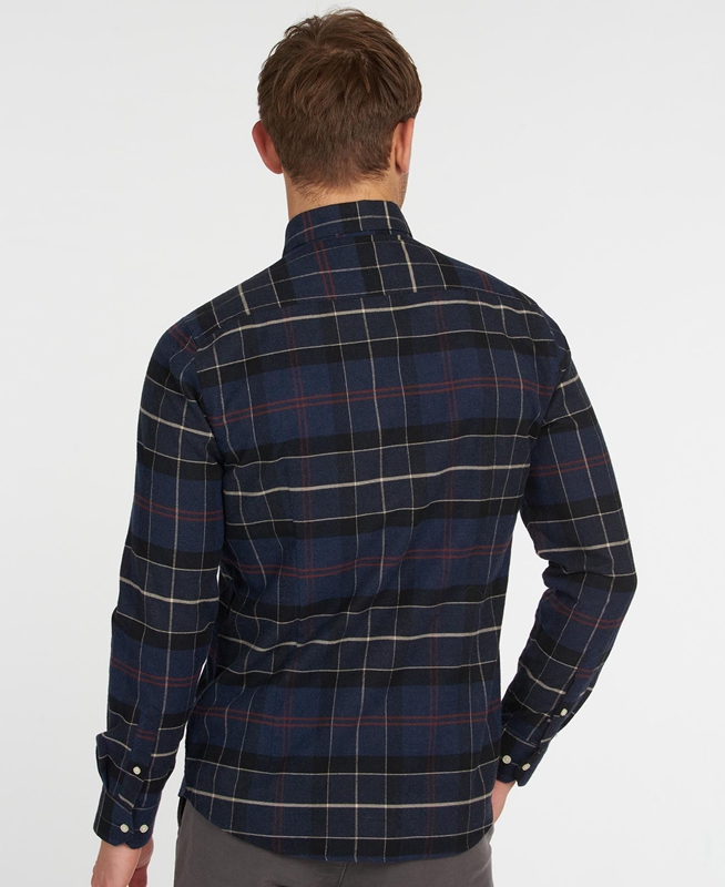 Barbour Lutsleigh Hemd Herren Navy | GQXMAT-931