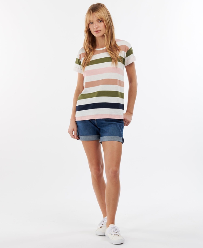 Barbour Lyndale Top T-shirts Damen Mehrfarbig | GWMNIF-260