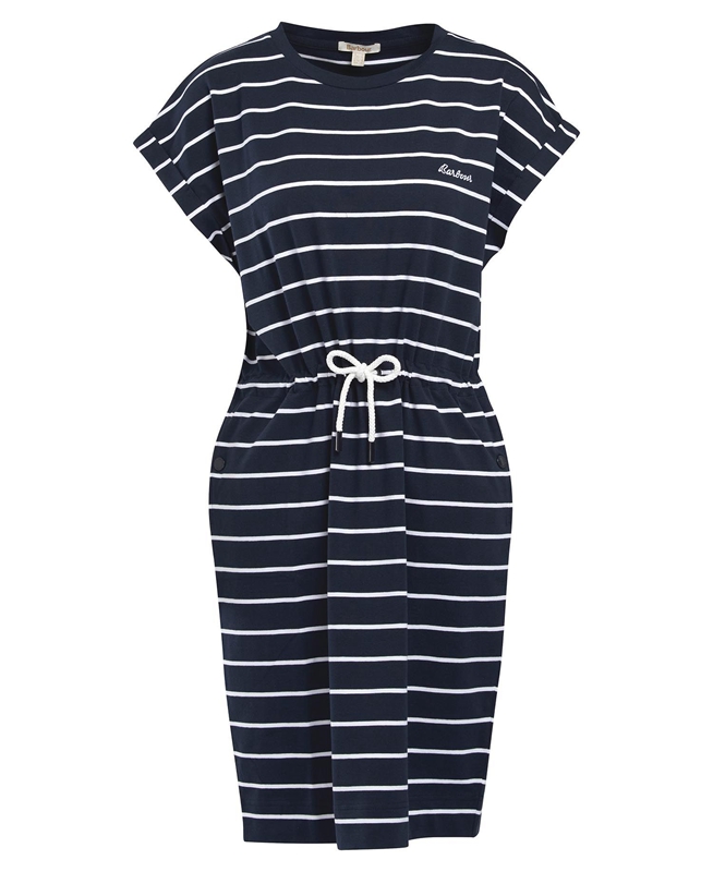 Barbour Marlo Stripe Kleider Damen Navy | HZOKJP-742