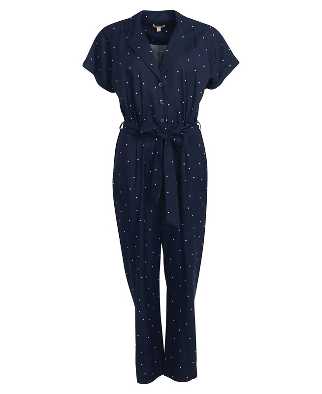 Barbour Melita Jumpsuit Kleider Damen Navy | MKUTNX-248