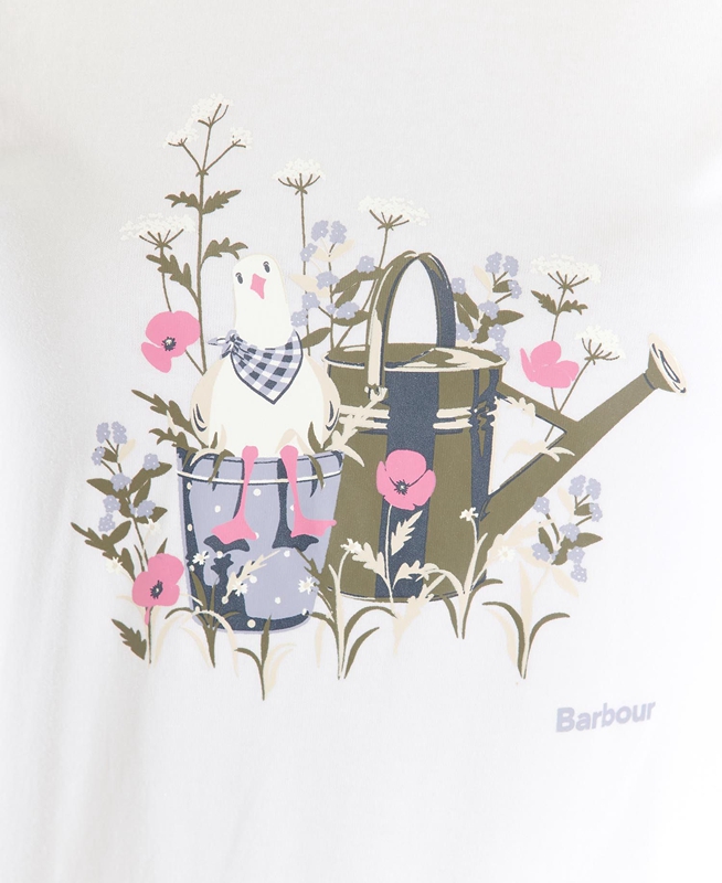 Barbour Melrose T-shirts Damen Weiß | VXSFZI-579