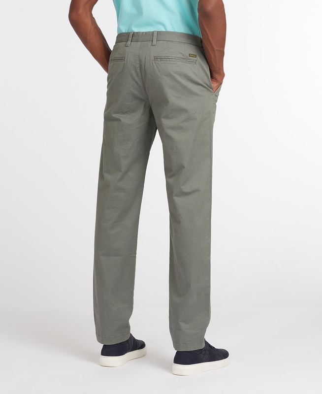 Barbour Neuston Essential Chinos Hose Herren Olivgrün | LNFBHY-563