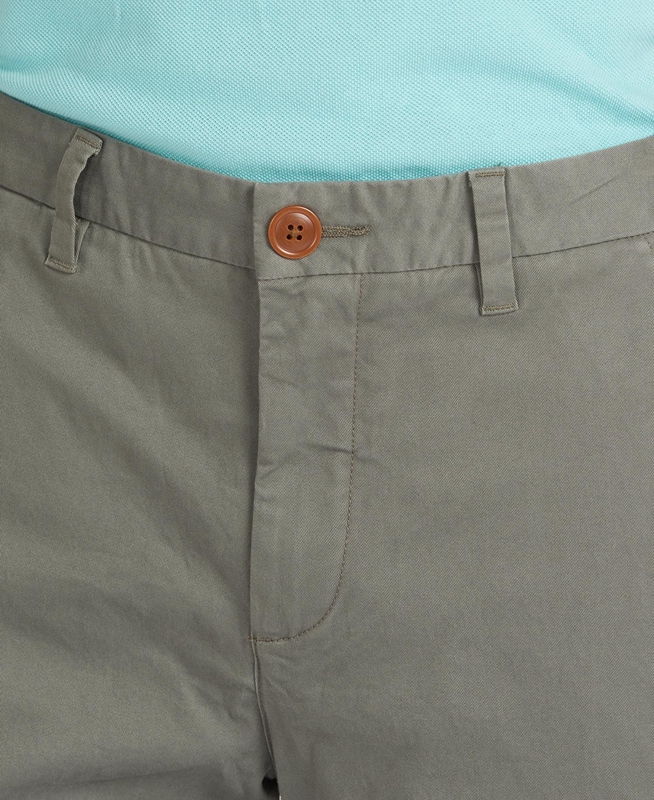 Barbour Neuston Essential Chinos Hose Herren Olivgrün | LNFBHY-563