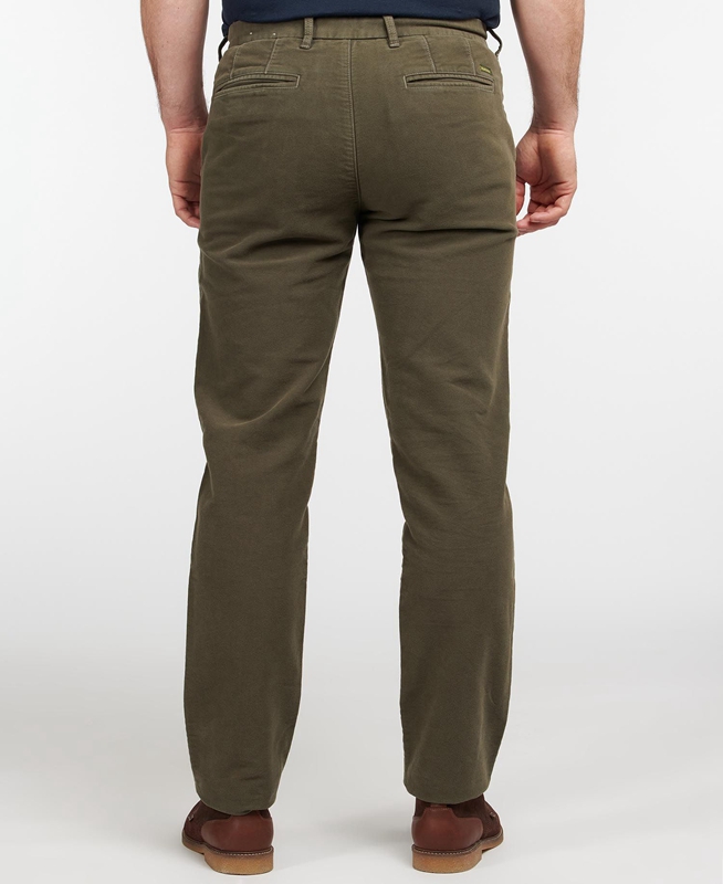 Barbour Neuston Moleskin Trouser Hose Herren Olivgrün | MLFHVR-840