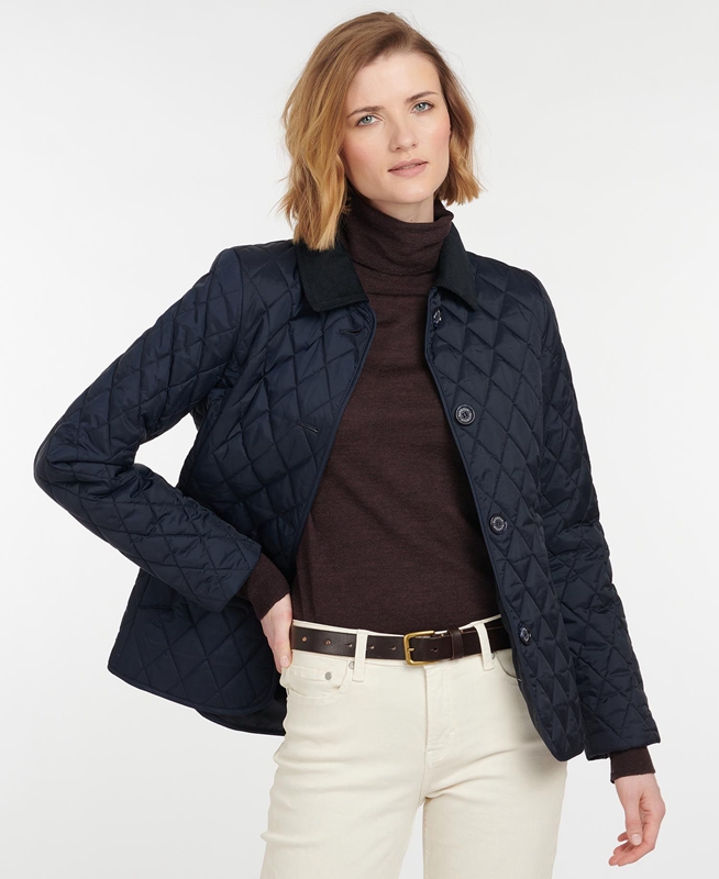 Barbour Omberlsey Steppjacke Damen Navy | QJDUSZ-825