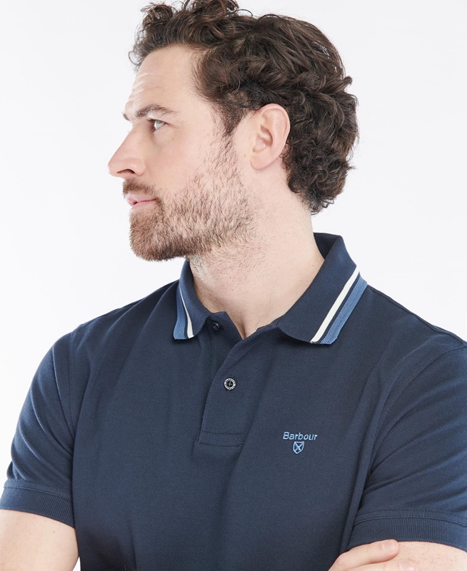 Barbour Otterburn Polo shirts Herren Navy | XLJTAS-931