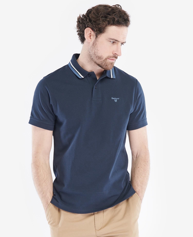 Barbour Otterburn Polo shirts Herren Navy | XLJTAS-931