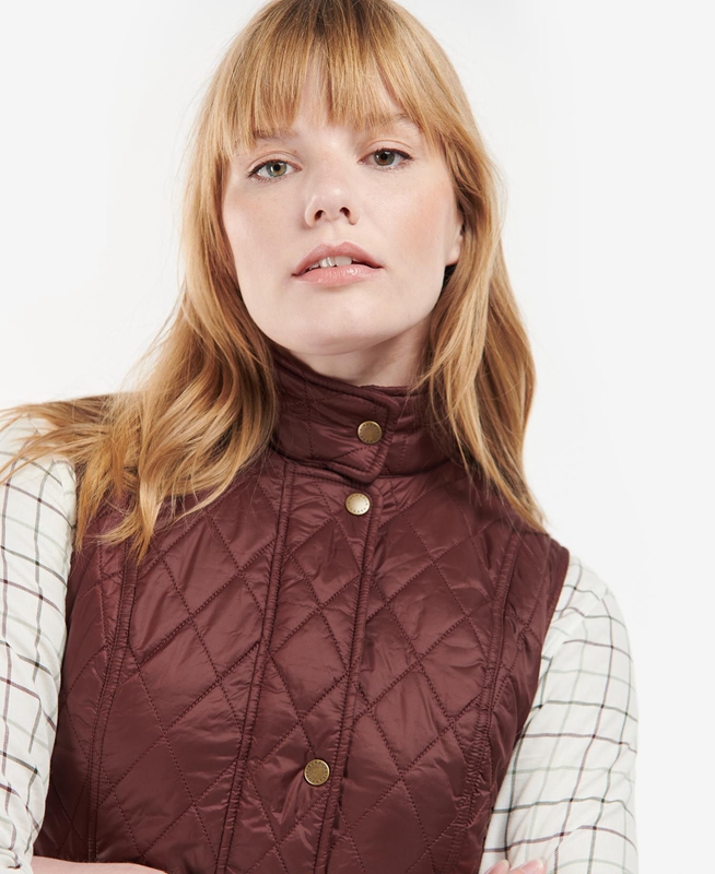 Barbour Otterburn Weste Damen Bordeaux | KPMZIL-475