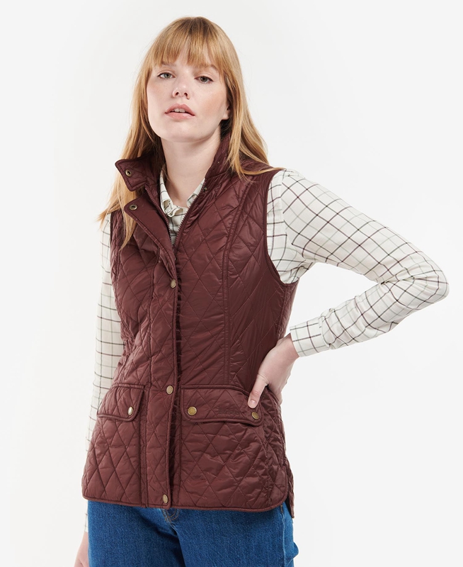 Barbour Otterburn Weste Damen Bordeaux | KPMZIL-475