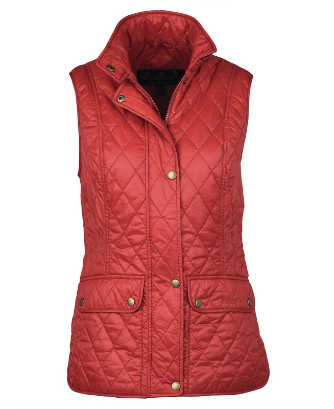 Barbour Otterburn Weste Damen Rot | PKRHOI-236