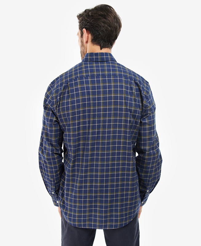 Barbour Pelton Regular Hemd Herren Navy | TCUGMQ-973