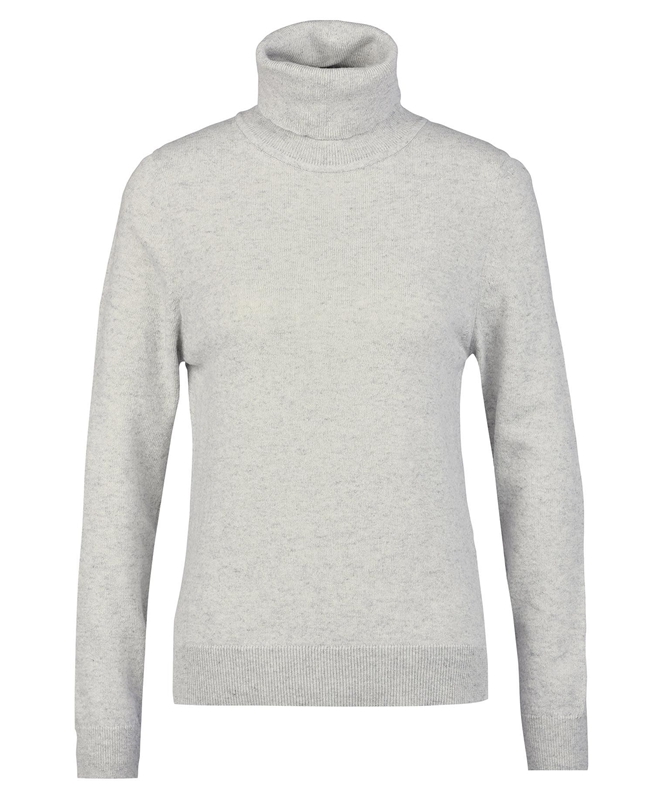 Barbour Pendle Roll-Neck Pullover Damen Grau | DZIMLN-869