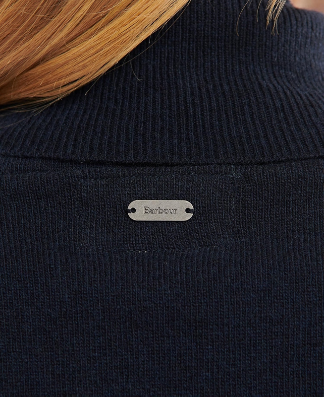 Barbour Pendle Roll-Neck Pullover Damen Navy | SKAFWH-375