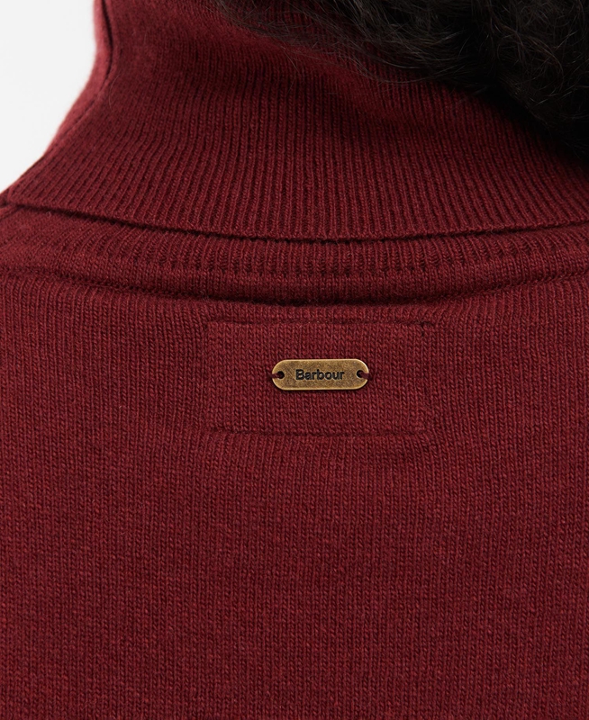 Barbour Pendle Roll-Neck Pullover Damen Rot | XIWPOY-924