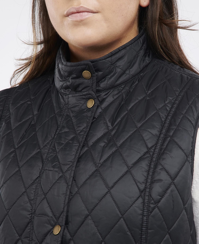 Barbour Plus Otterburn Weste Damen Schwarz | ZLDRHV-402