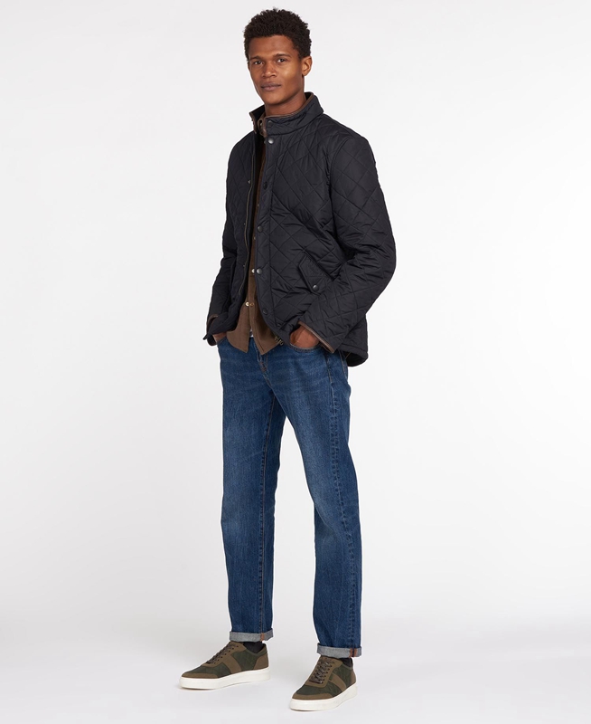 Barbour Powell Steppjacke Herren Navy | HTMDQS-853