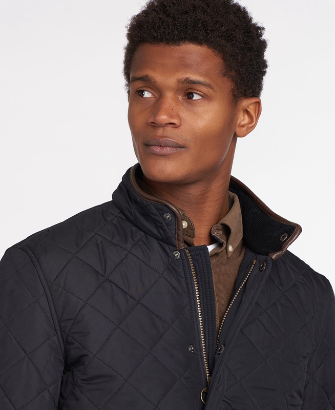 Barbour Powell Steppjacke Herren Navy | HTMDQS-853