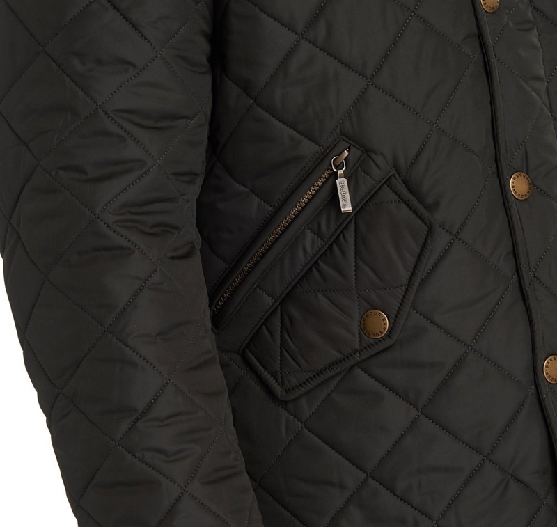 Barbour Powell Steppjacke Herren Olivgrün | HYQFVW-537