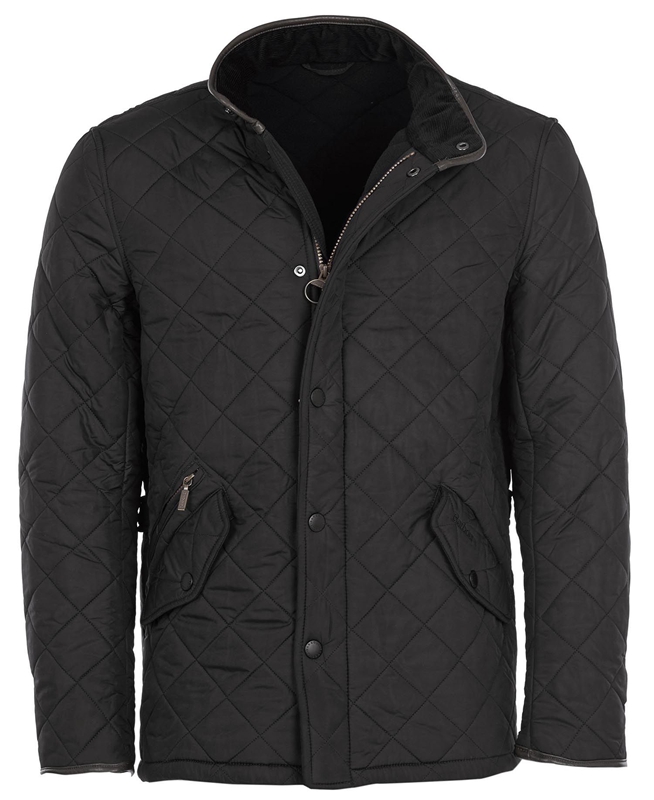 Barbour Powell Steppjacke Herren Schwarz | SGAXIC-295