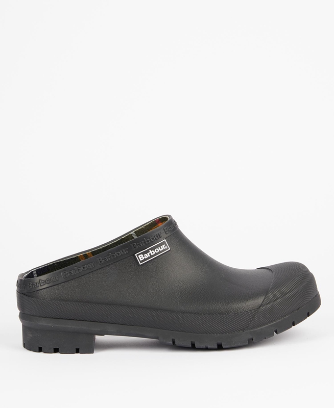 Barbour Quinn Clogs Herren Schwarz | TBPURQ-871