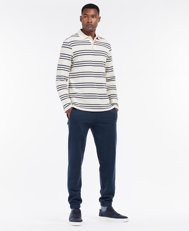 Barbour Rake Striped Sweatshirts Herren Beige | INMTVU-416