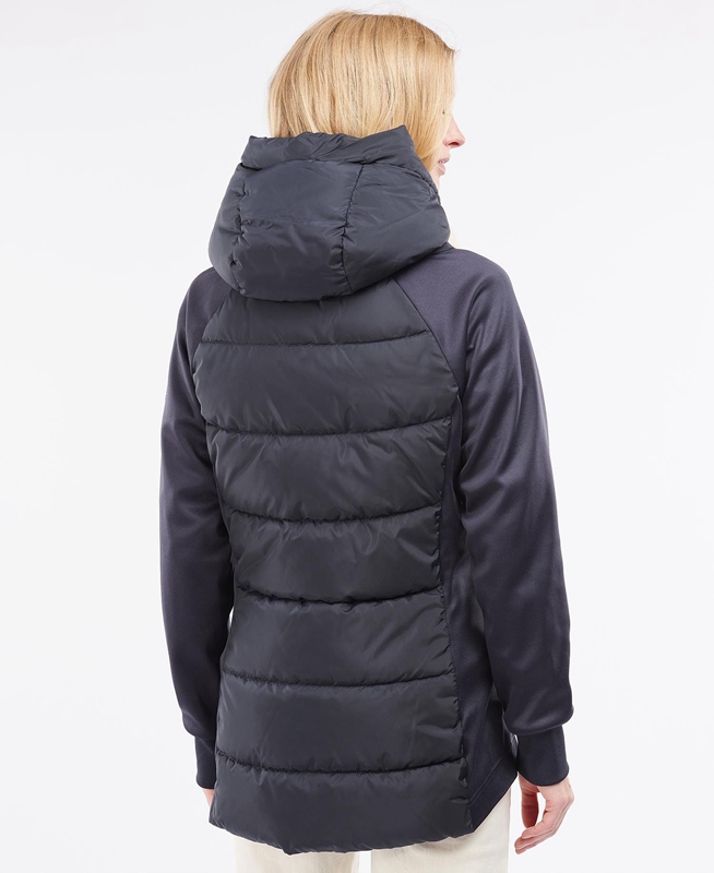 Barbour Reedley Quilted Sweatshirts Damen Navy | QKMATE-423