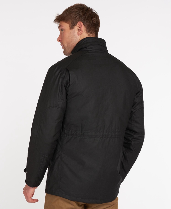 Barbour Sapper Gewachste Jacke Herren Schwarz | MWUBJY-970