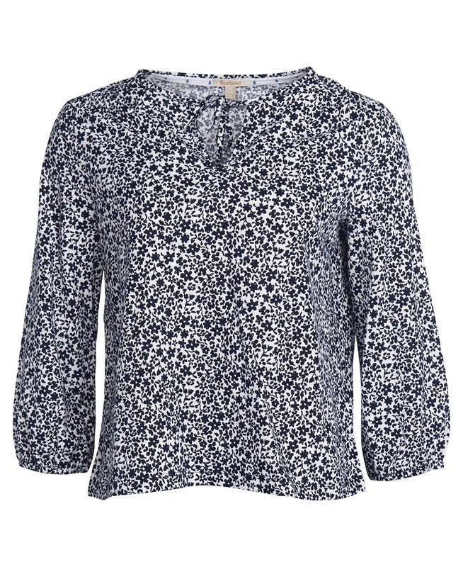 Barbour Seaholly Top T-shirts Damen Weiß | YJOPXI-738