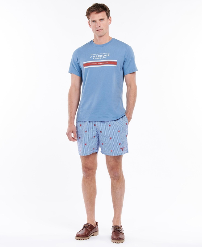 Barbour Shield Swim Hose Herren Blau | JLPIKC-852