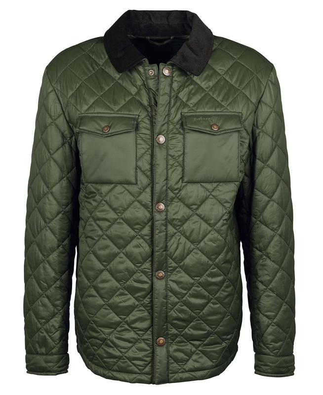 Barbour Shirt Steppjacke Herren Grün | YEACXP-857