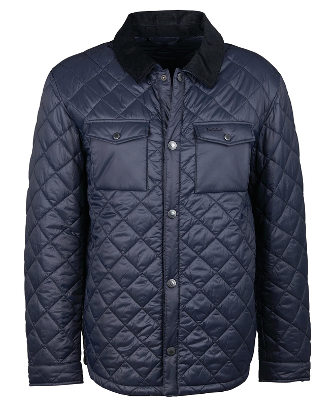 Barbour Shirt Steppjacke Herren Navy | WEPCKA-715