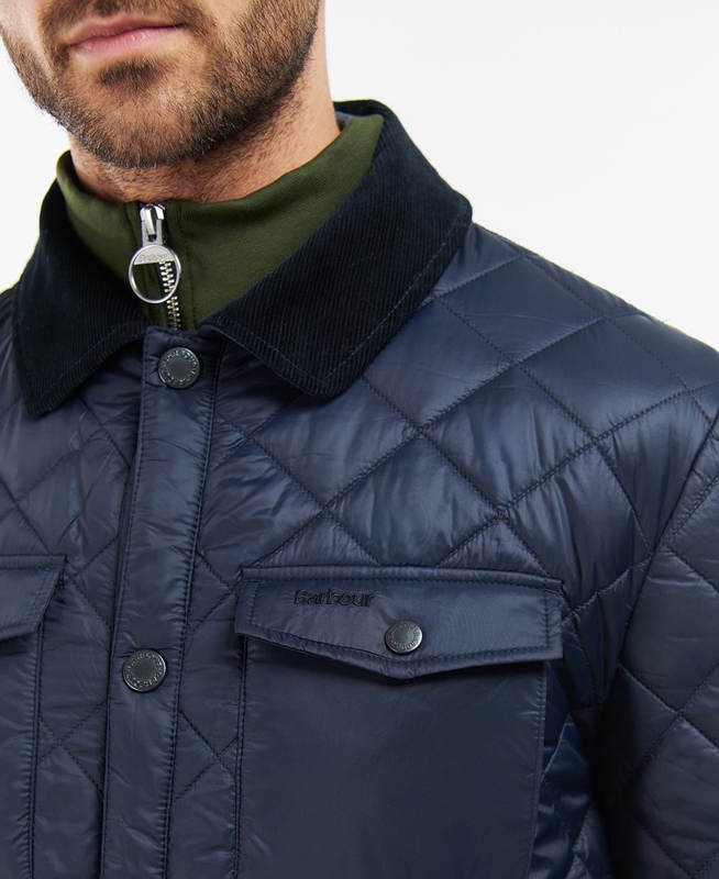 Barbour Shirt Steppjacke Herren Navy | WEPCKA-715