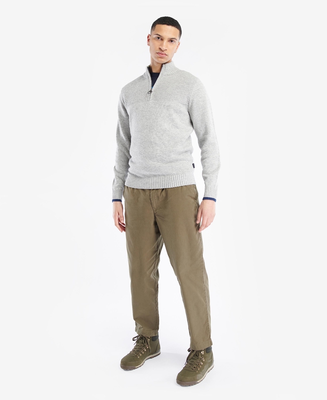 Barbour Shoal Half Zip Pullover Herren Grau | LMSKAD-897