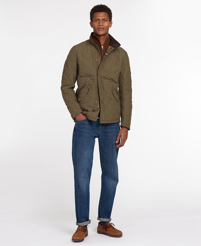 Barbour Shoveler Steppjacke Herren Olivgrün | MGISJX-470