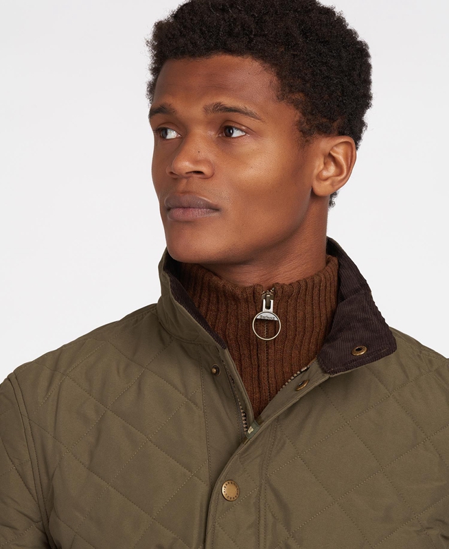 Barbour Shoveler Steppjacke Herren Olivgrün | MGISJX-470