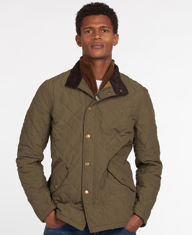 Barbour Shoveler Steppjacke Herren Olivgrün | MGISJX-470