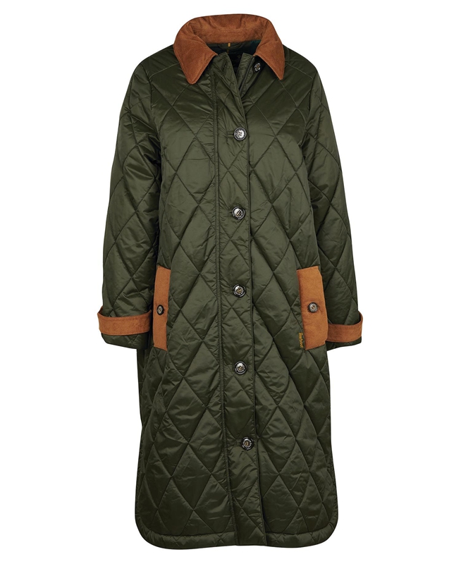 Barbour Silwick Steppjacke Damen Olivgrün | WCFRGX-213