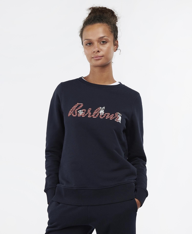 Barbour Southport Sweatshirts Damen Navy | JAMYVD-607