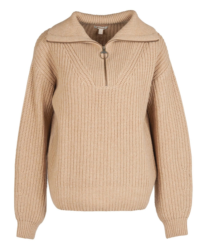 Barbour Stavia Knit Pullover Damen Beige | EKGYAN-597